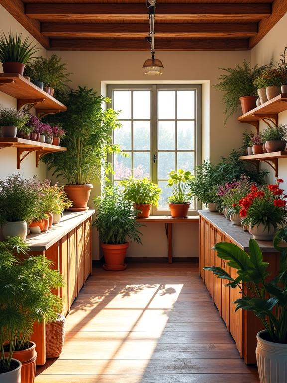Interno accogliente con composizioni floreali e luce naturale nel negozio Girotondo di Fiori